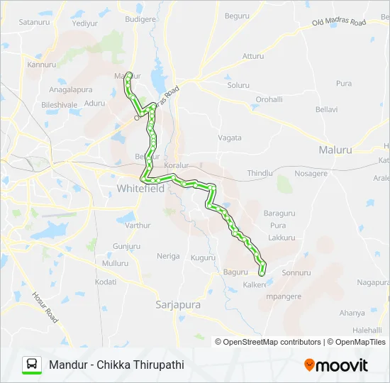 304-V MDR-CKT Bus Line Map