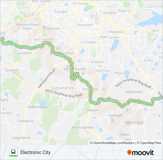 MF-378 ELC-NDG-KGR Bus Line Map