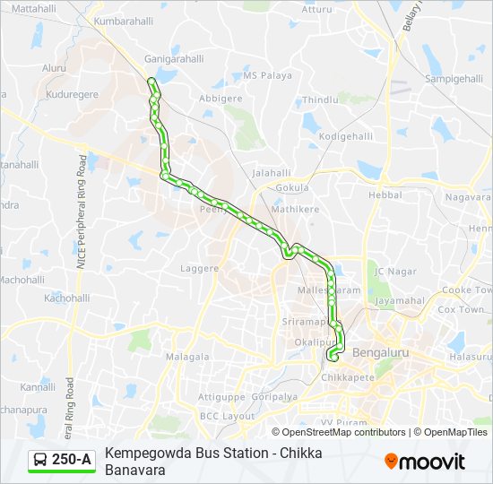 250-A bus Line Map