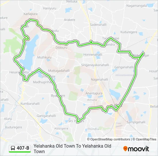 407-B Bus Line Map
