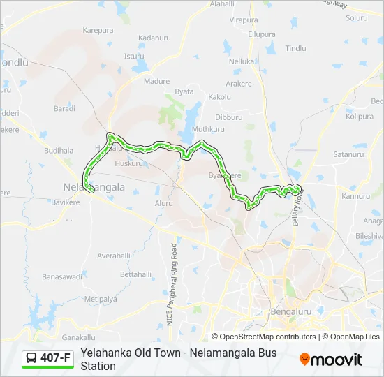 407-F Bus Line Map