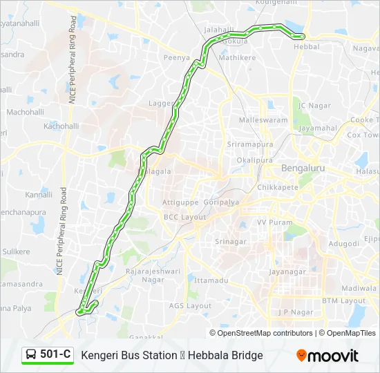 501-C Bus Line Map