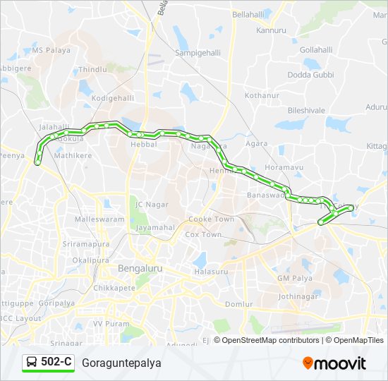 502-C bus Line Map