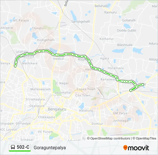 502-C Bus Line Map
