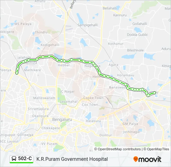 502-C Bus Line Map