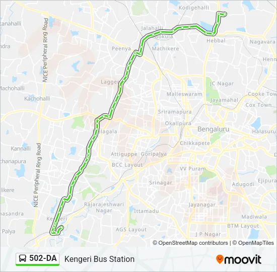 502-DA Bus Line Map