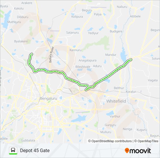 508 D45G-HSK Bus Line Map
