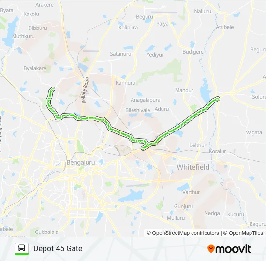 508 D45G-HSK Bus Line Map
