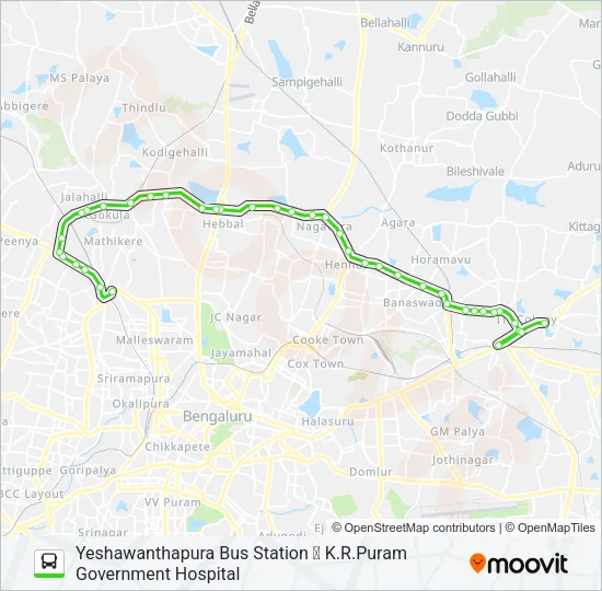 502-C YBS-KRPGH Bus Line Map