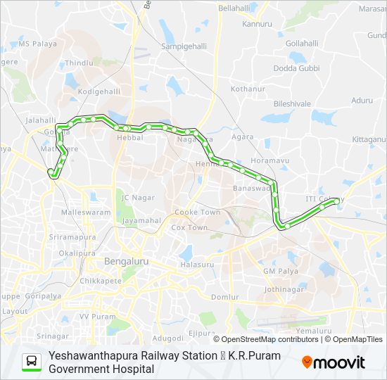 507 YPRRS-BEL-HBL-KRPG Bus Line Map