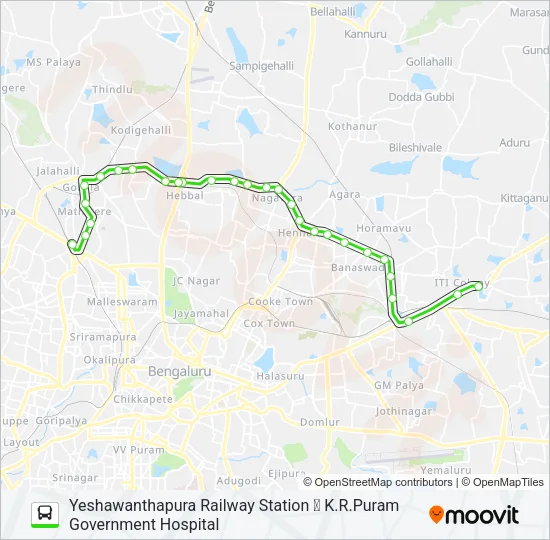 507 YPRRS-BEL-HBL-KRPG Bus Line Map