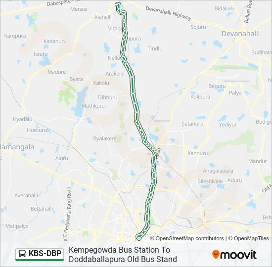 KBS-DBP Bus Line Map
