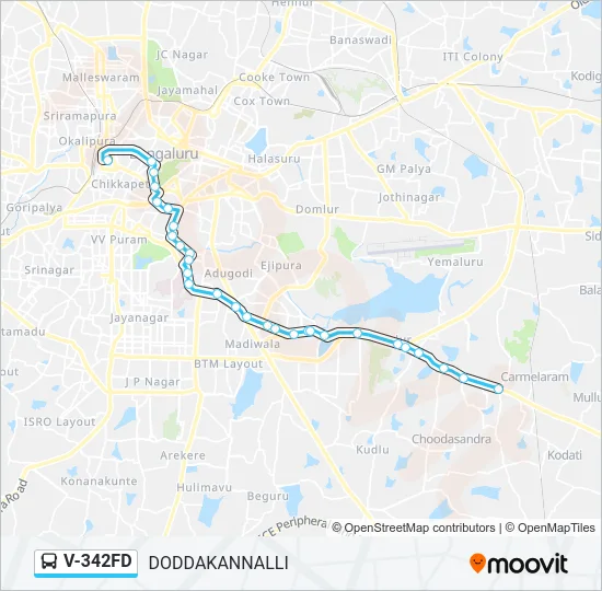 V-342FD Bus Line Map