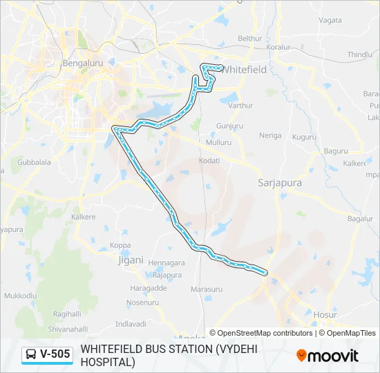 V-505 Bus Line Map