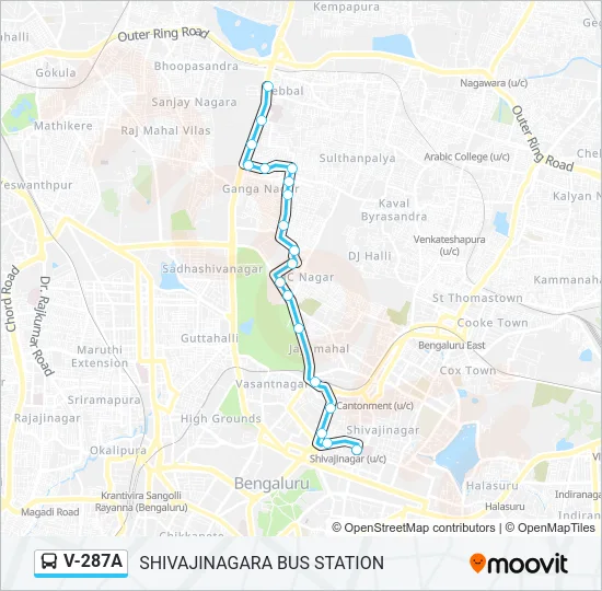 V-287A Bus Line Map