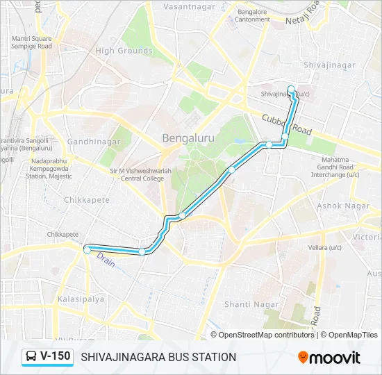 V-150 Bus Line Map