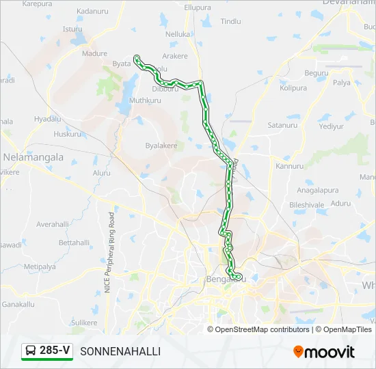 285-V Bus Line Map