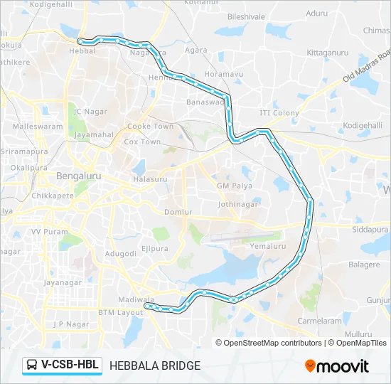 V-CSB-HBL Bus Line Map