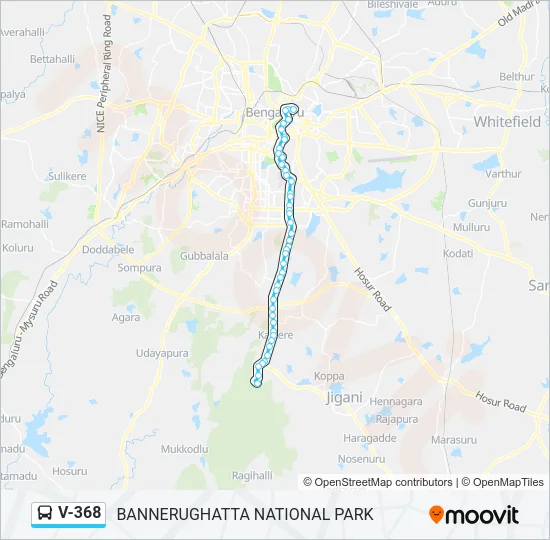 V-368 Bus Line Map
