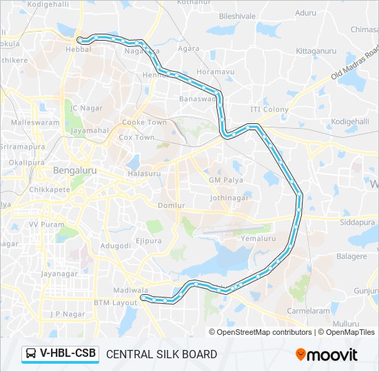 V-HBL-CSB Bus Line Map