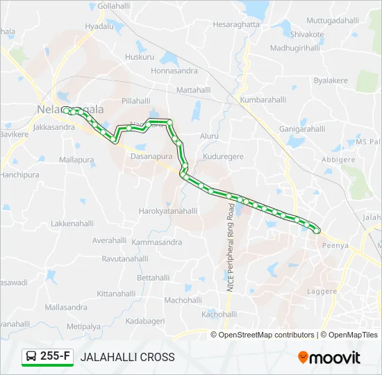 255-F Bus Line Map