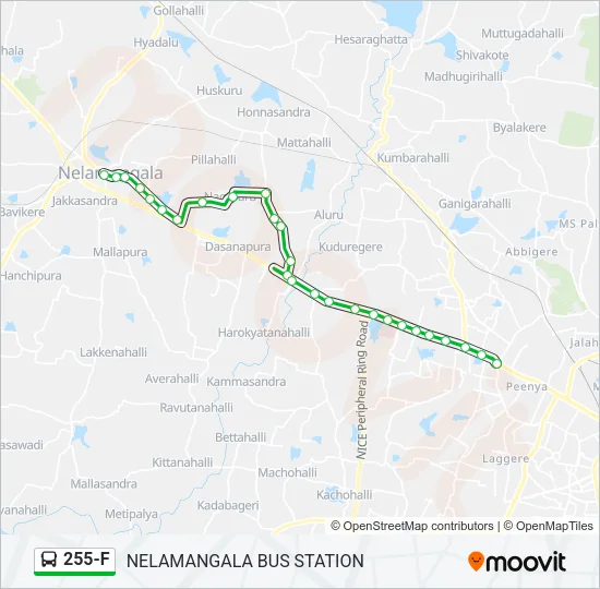 255-F Bus Line Map