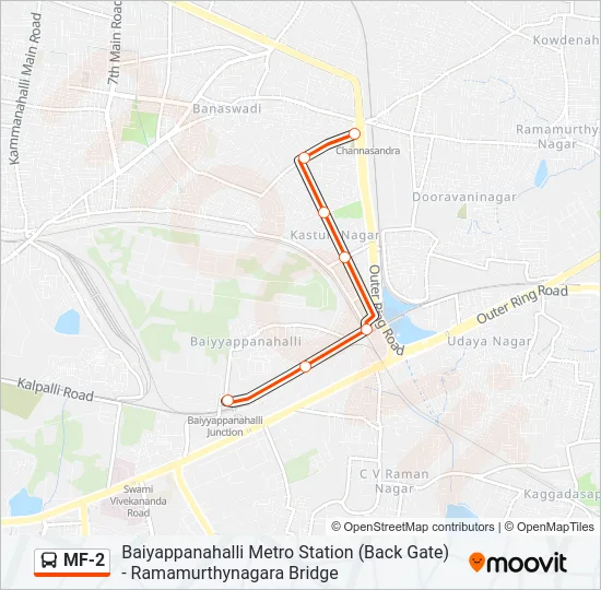 MF-2 Bus Line Map