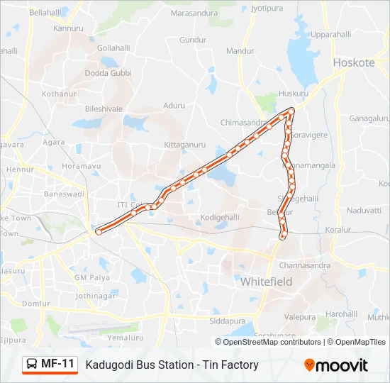 MF-11 Bus Line Map