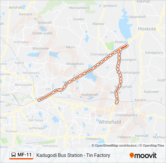 MF-11 Bus Line Map
