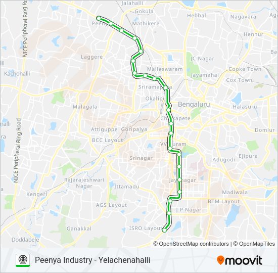 GREEN metro Line Map