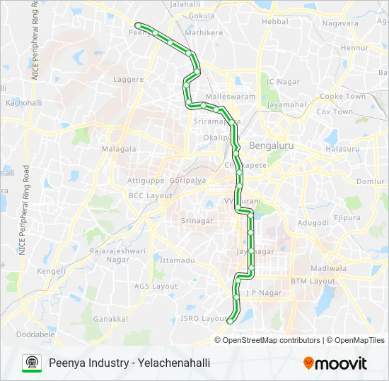 GREEN Metro Line Map