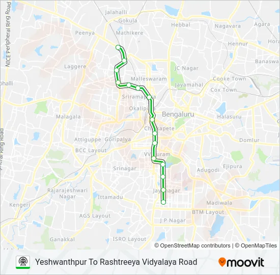GREEN Metro Line Map