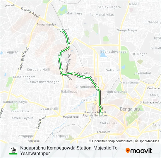 GREEN Metro Line Map
