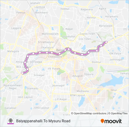 PURPLE Metro Line Map