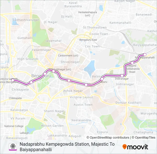 PURPLE Metro Line Map