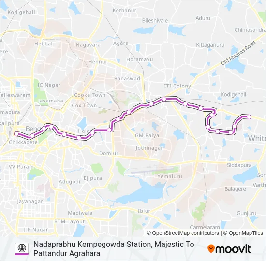 PURPLE Metro Line Map