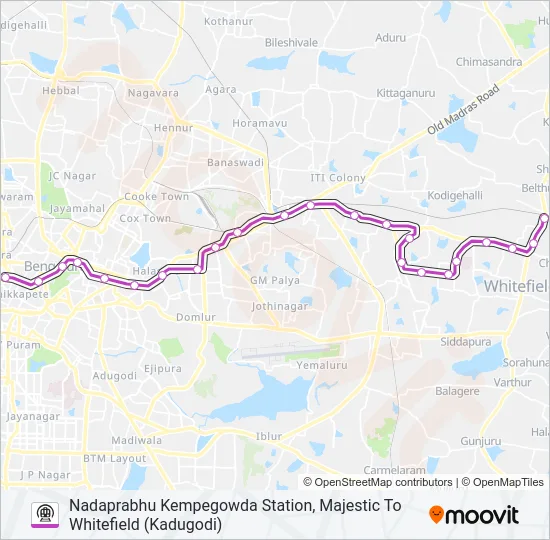 PURPLE Metro Line Map