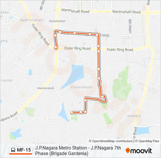 MF-15 Bus Line Map
