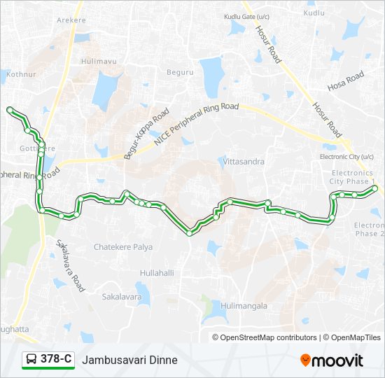 378-C Bus Line Map