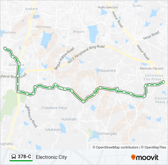 378-C Bus Line Map
