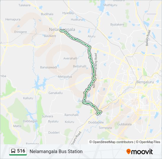 516 Bus Line Map