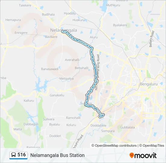 516 Bus Line Map