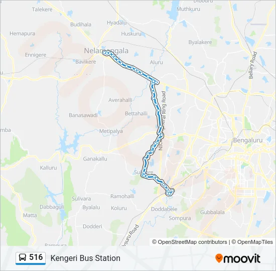 516 Bus Line Map