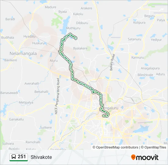 251 Bus Line Map