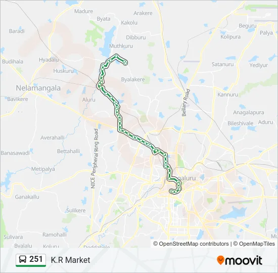 251 Bus Line Map