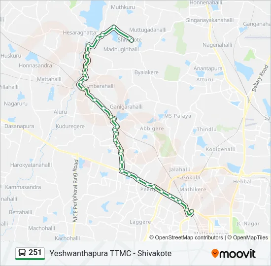 251 Bus Line Map