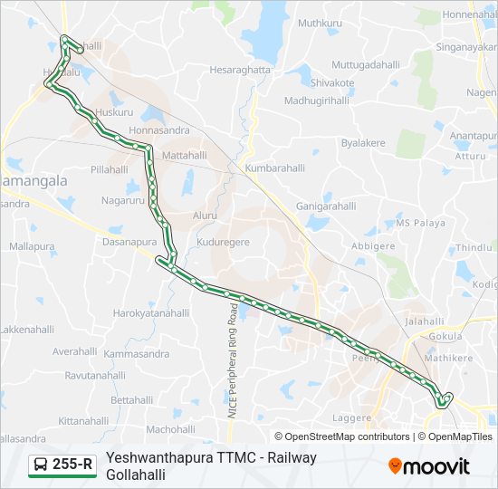255-R Bus Line Map