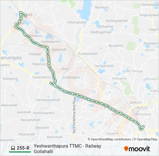 255-R Bus Line Map