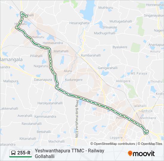 255-R bus Line Map