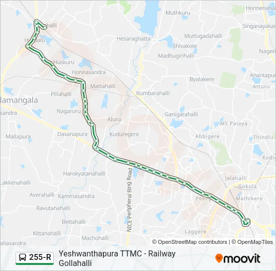 255-R Bus Line Map